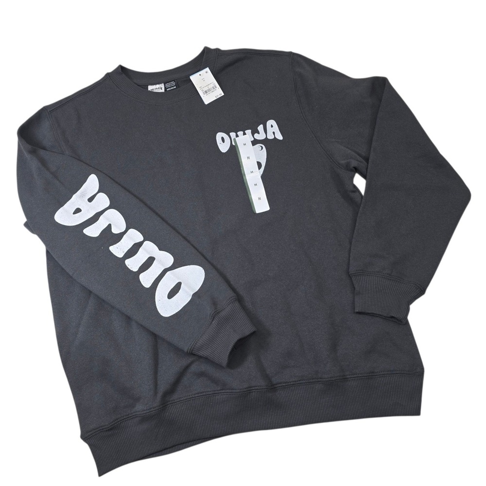 Ouija Board Sweatshirt‎ Medium Gray Occult Pullover Crew Neck Spirit Spell
